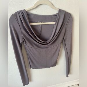 Metallic purple free people top